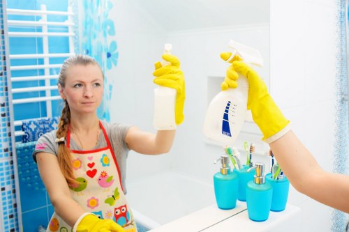 Professional oven cleaner providing a deep clean for a London kitchen oven