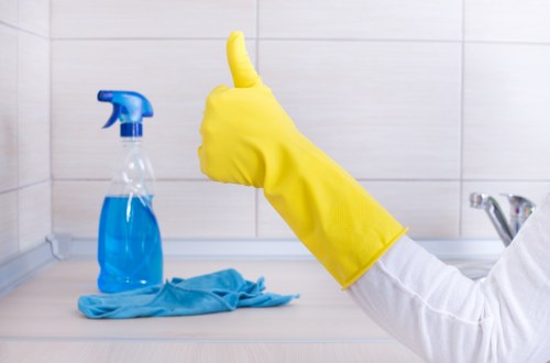 Bathroom deep cleaning as part of an end of tenancy clean