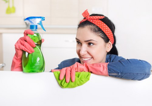 Professional cleaners completing a detailed end of tenancy cleaning