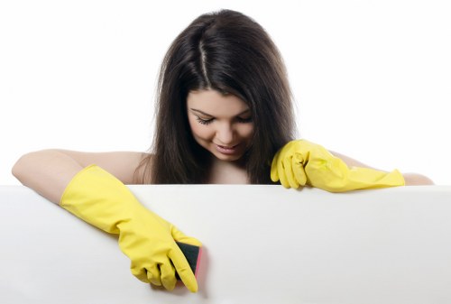Professional end of tenancy cleaning with safety precautions